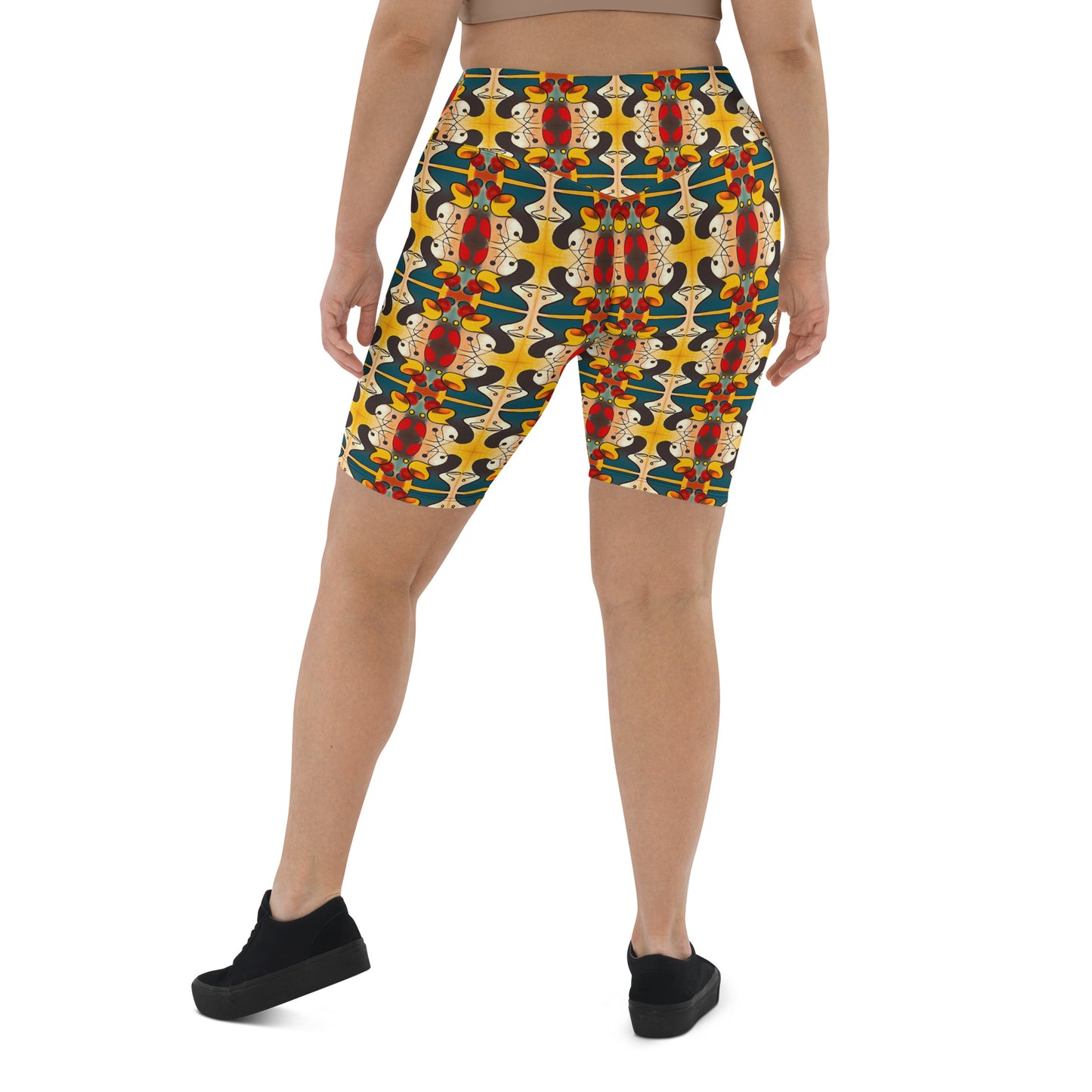 DMV 0281 Vintage Artsy Biker Shorts