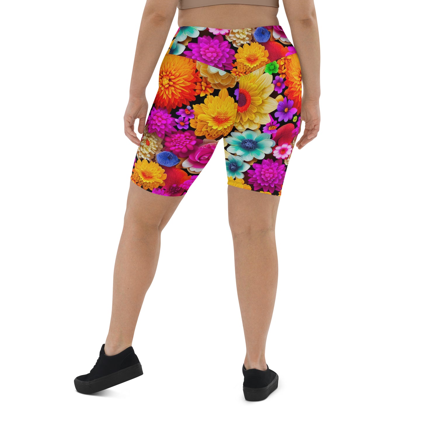DMV 0238 Floral Biker Shorts