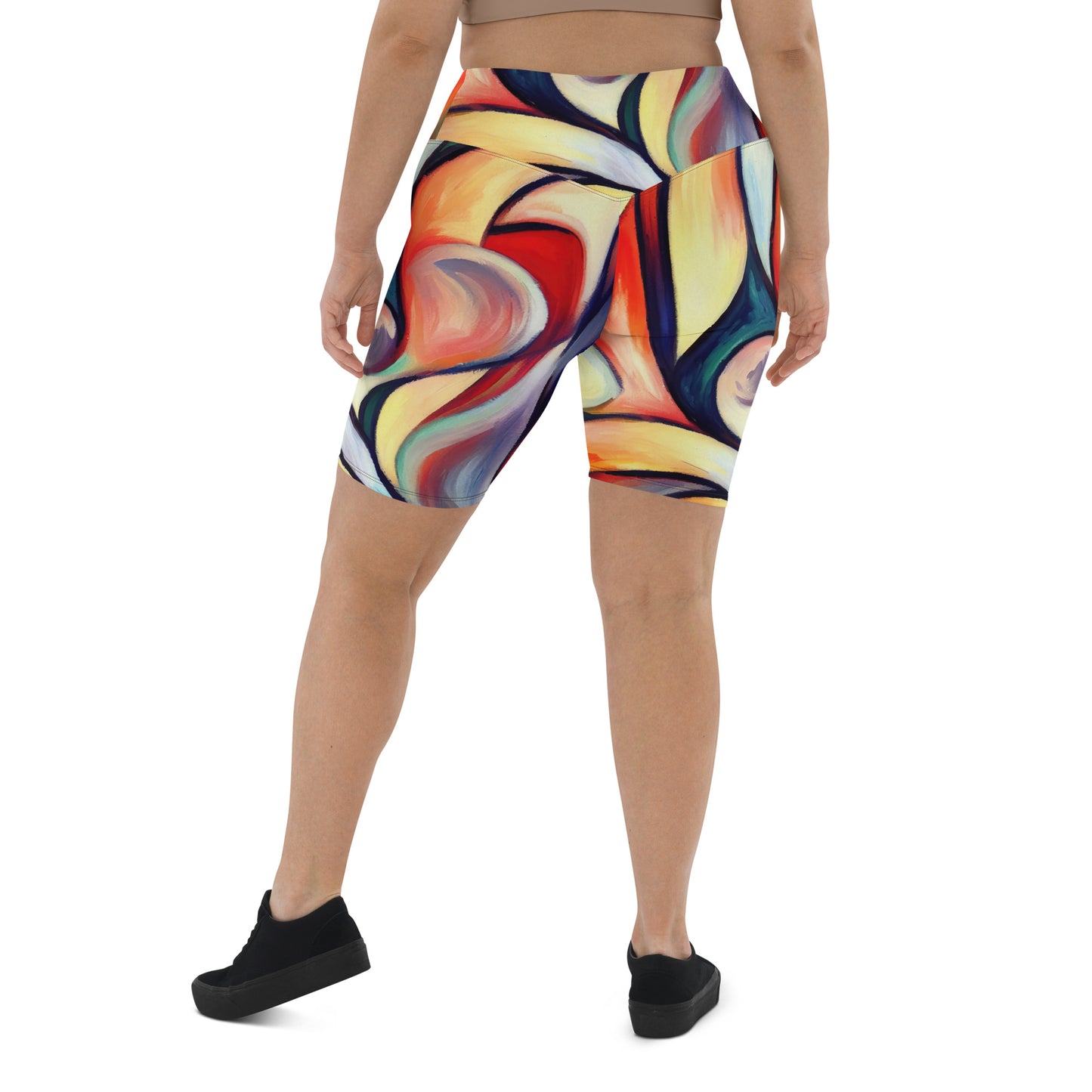 DMV 0277 Abstract Art Biker Shorts