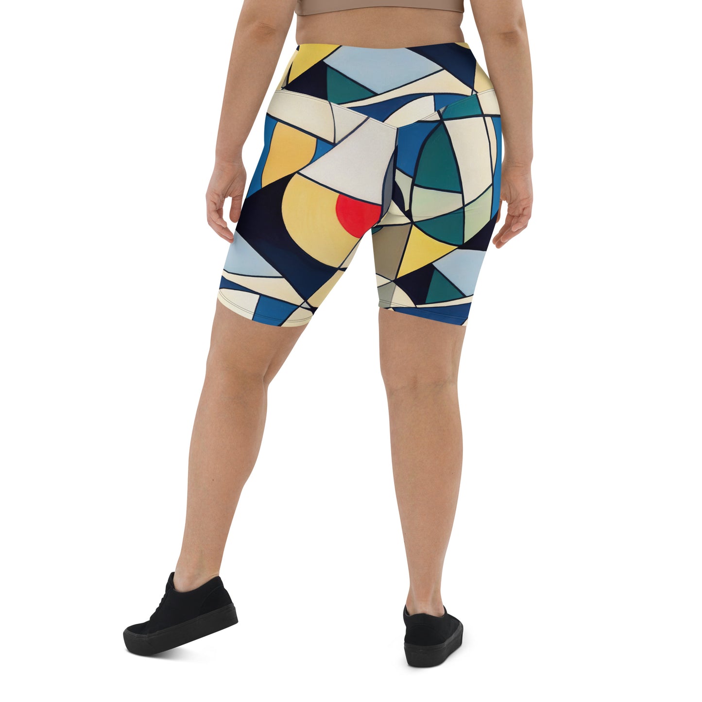 DMV 0227 Abstract Art Biker Shorts