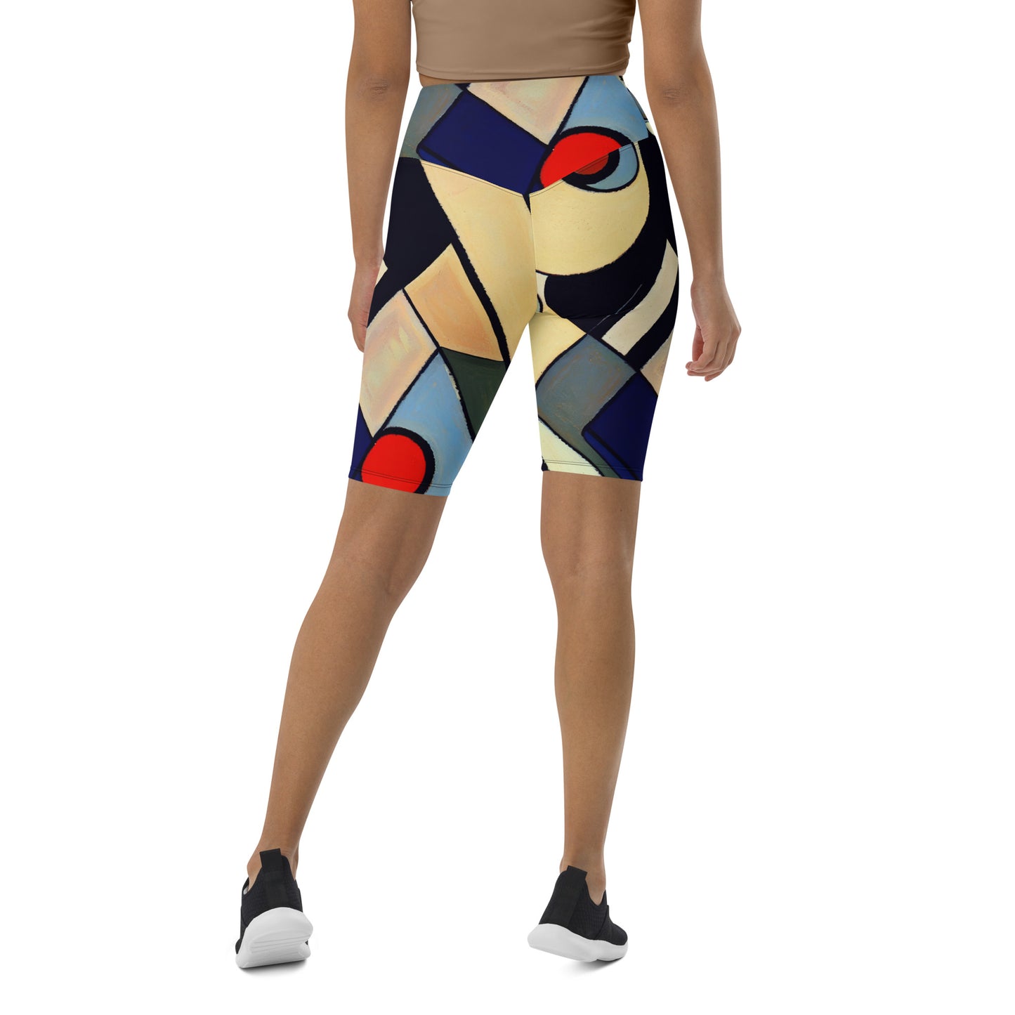 DMV 0234 Abstract Art Biker Shorts