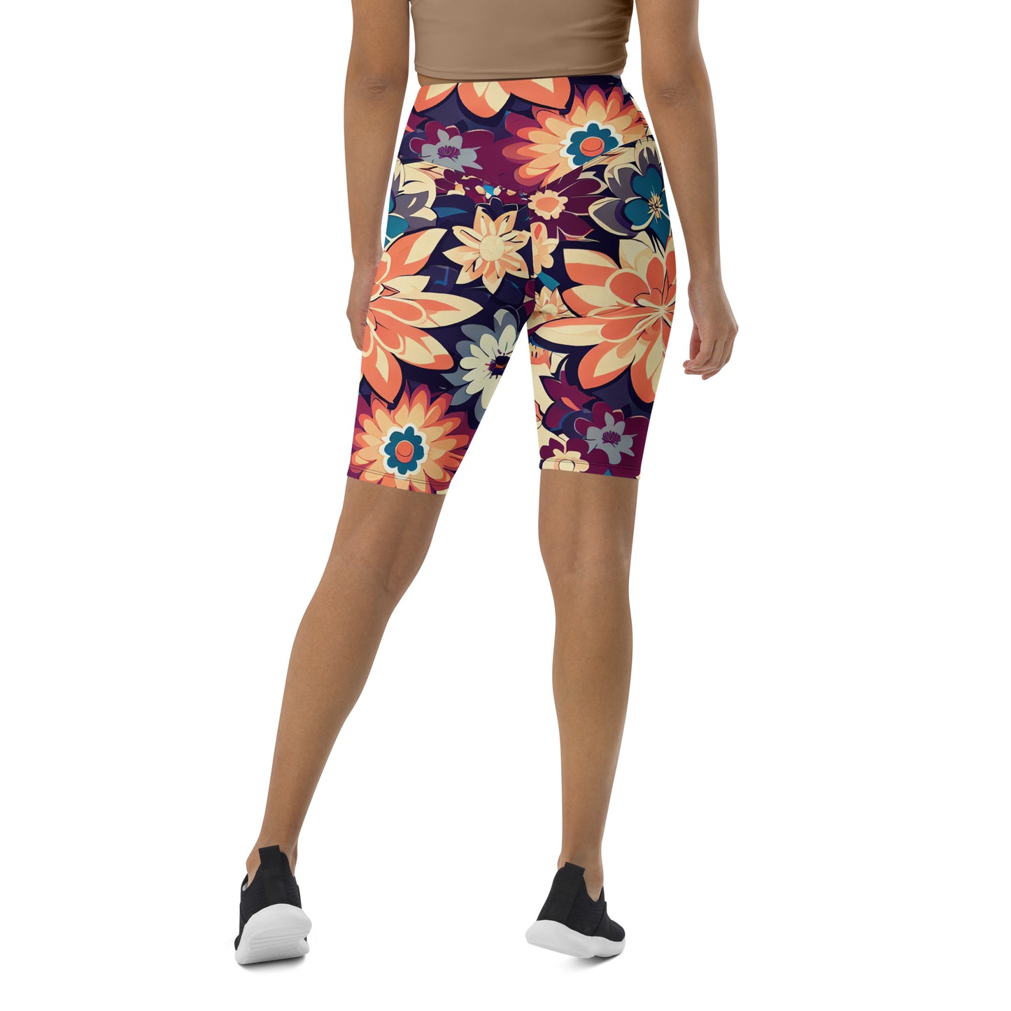 DMV 0253 Floral Biker Shorts