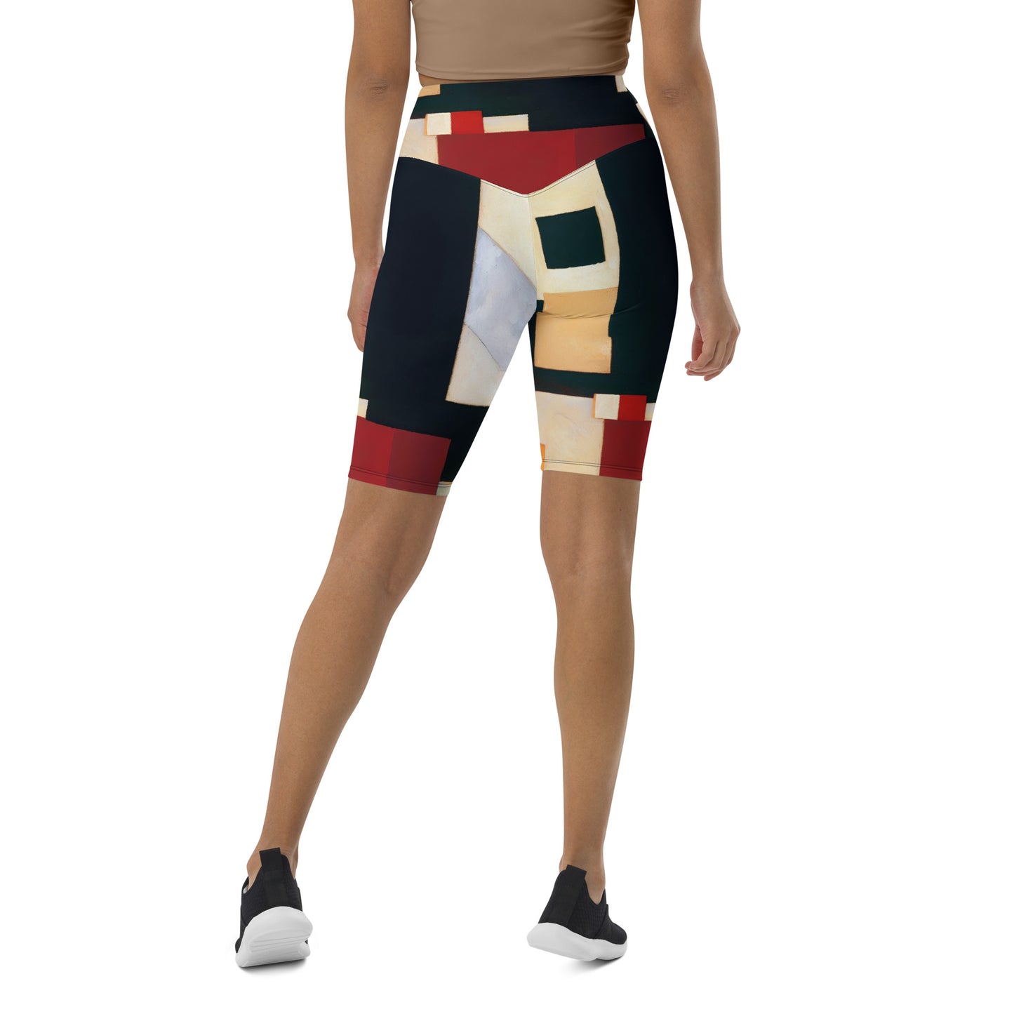 DMV 0223 Abstract Art Biker Shorts