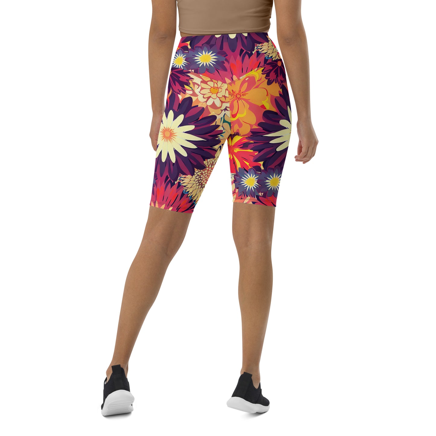 DMV 0097 Floral Biker Shorts