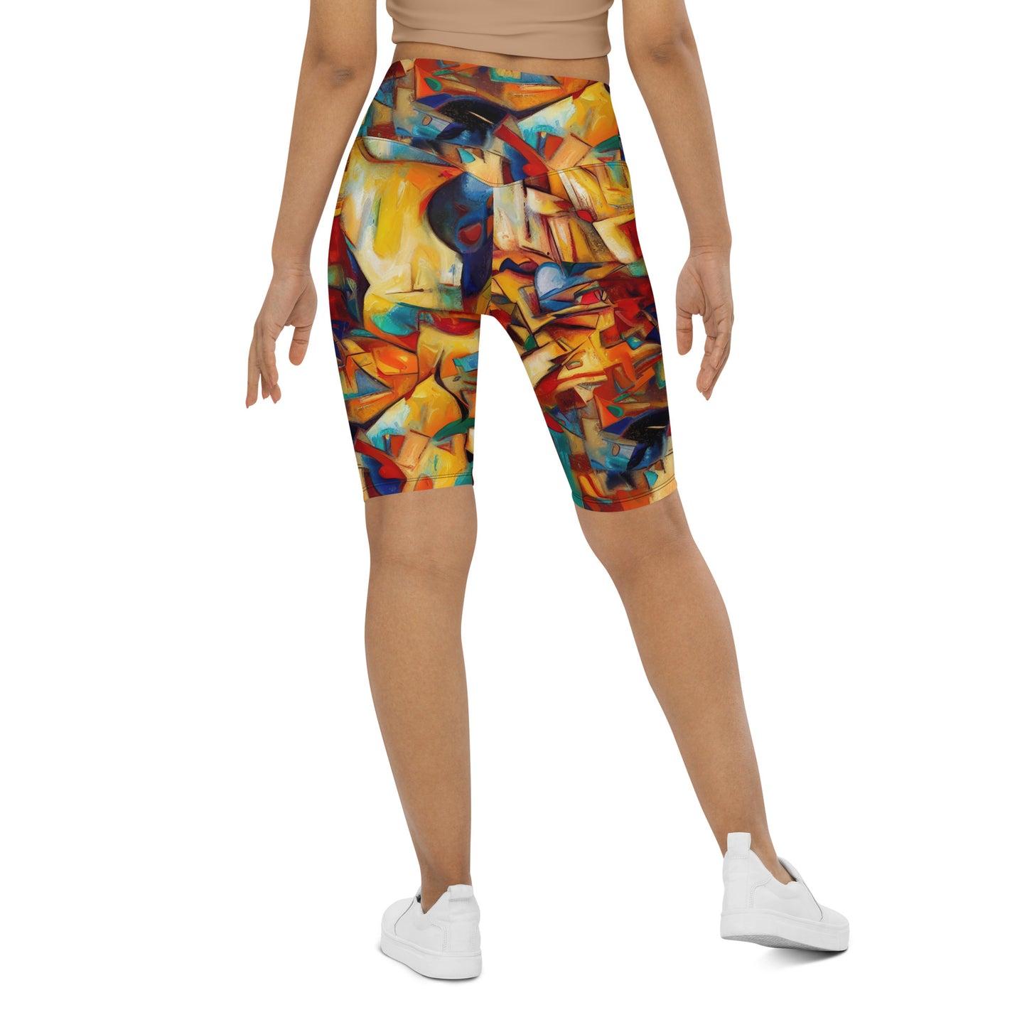 DMV 0416 Abstract Art Biker Shorts