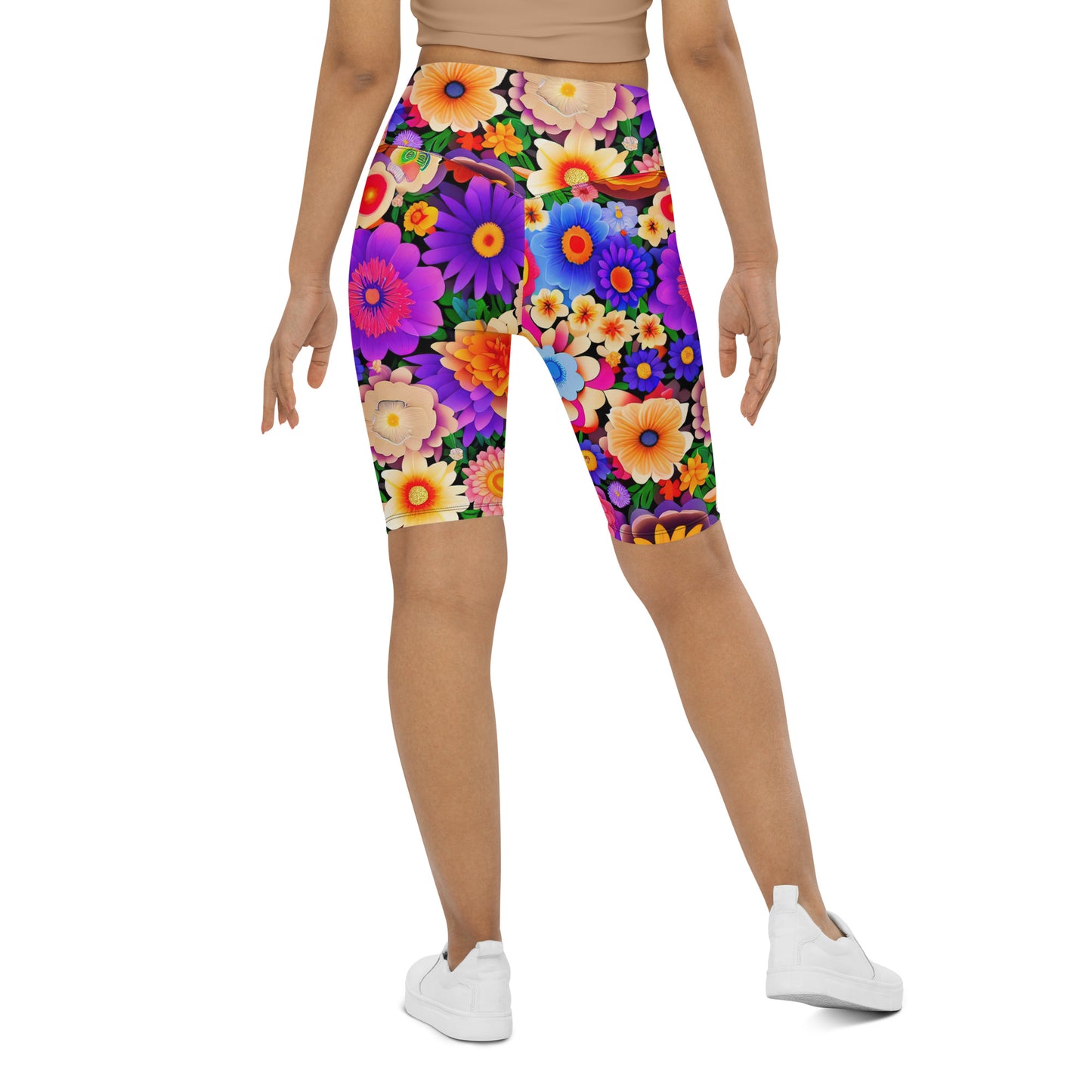 DMV 0309 Floral Biker Shorts