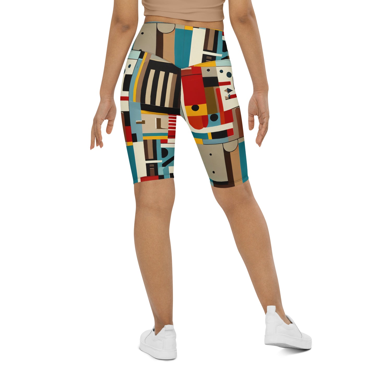 DMV 0413 Abstract Art Biker Shorts