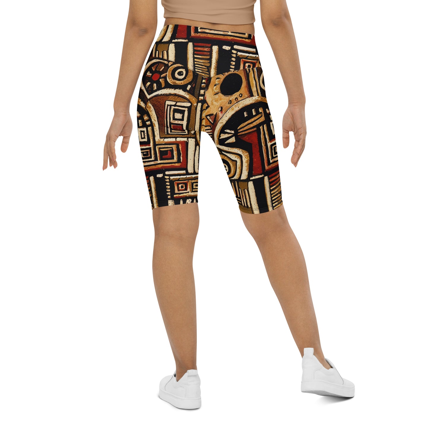 DMV 1521 Retro Art Biker Shorts