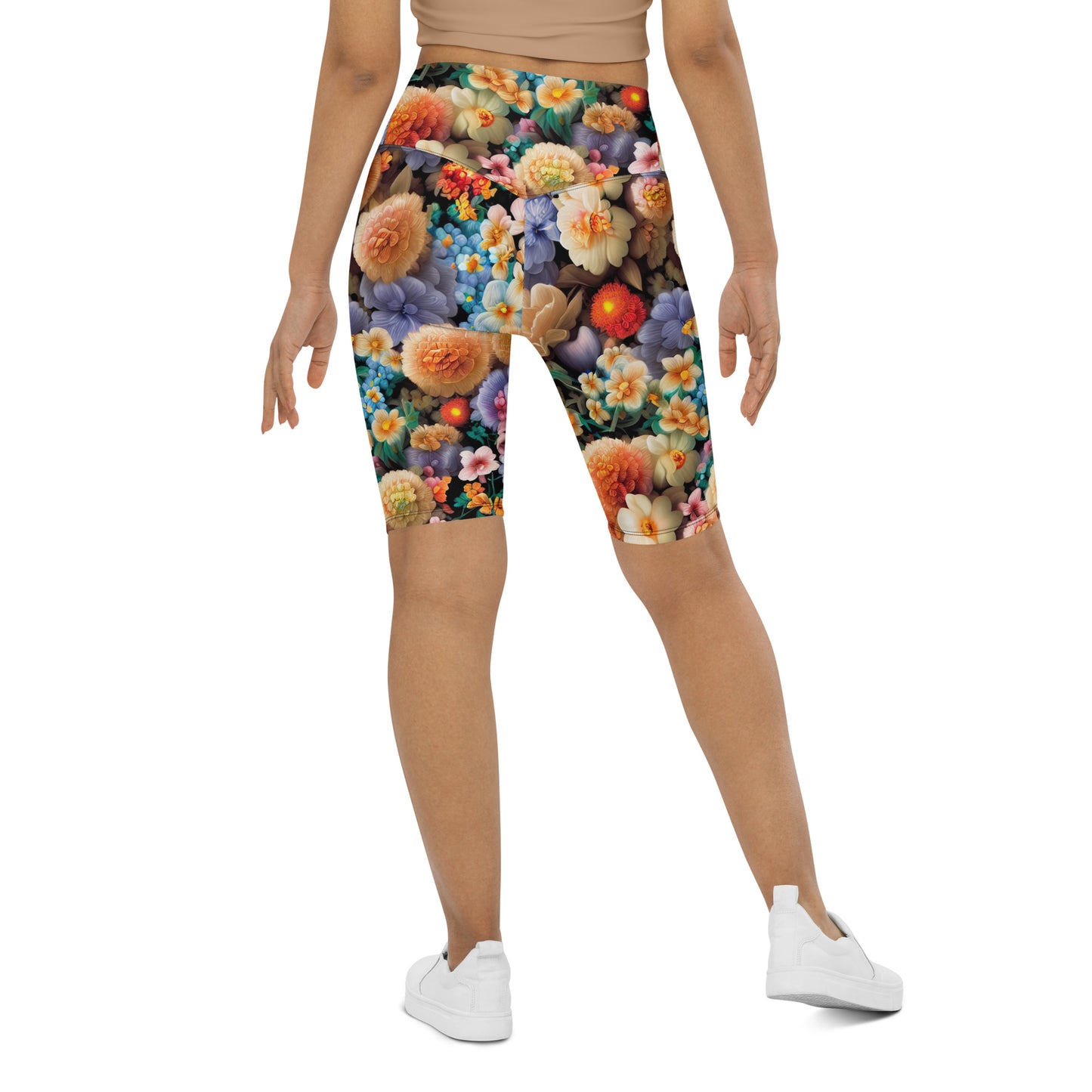 DMV 0302 Floral Biker Shorts