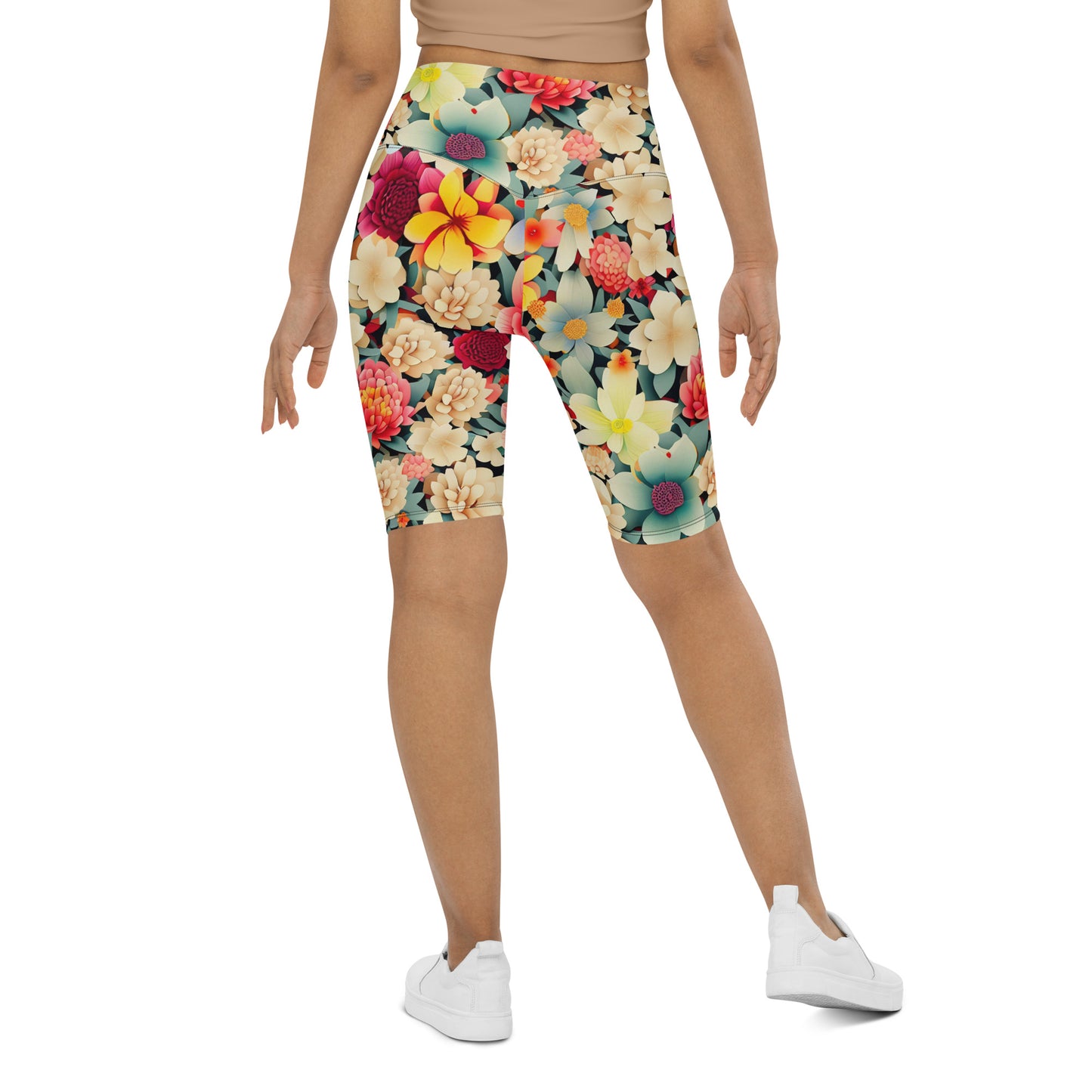 DMV 0260 Floral Biker Shorts