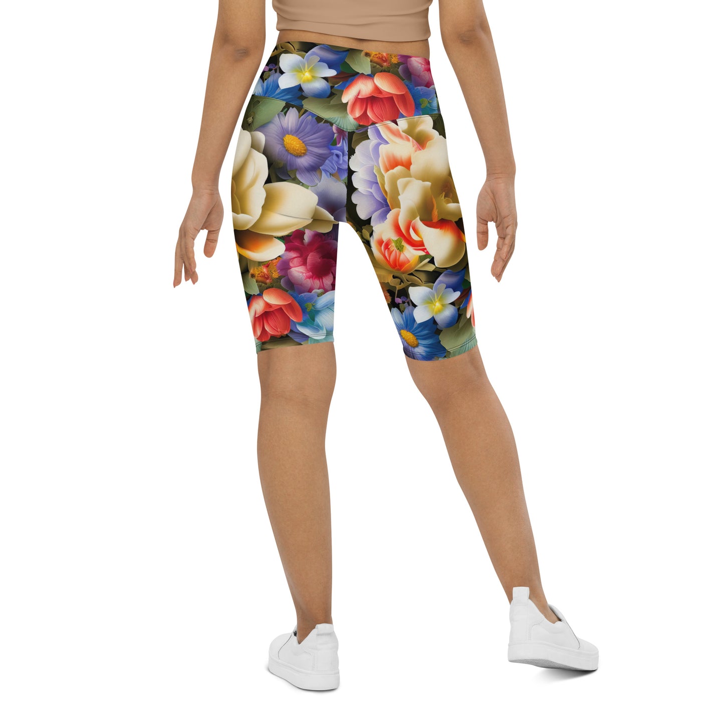 DMV 0268 Floral Biker Shorts