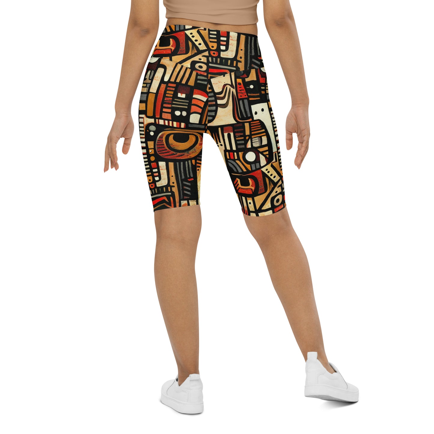 DMV 0505 Retro Art Biker Shorts