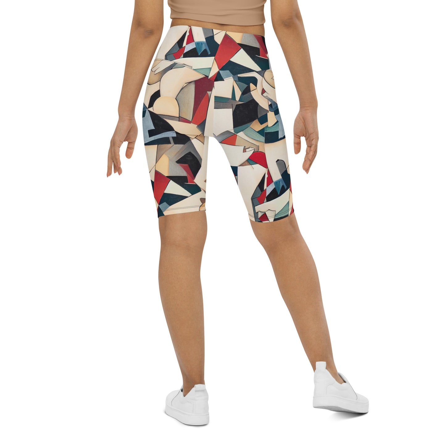 DMV 0508 Abstract Art Biker Shorts