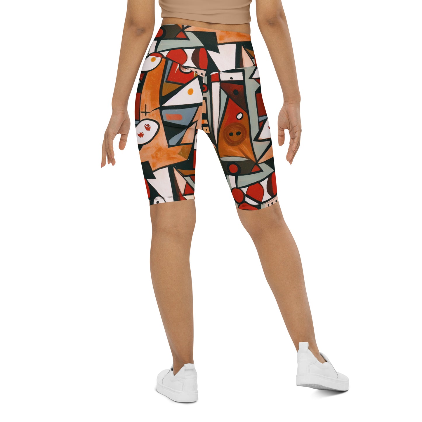 DMV 0522 Retro Art Biker Shorts