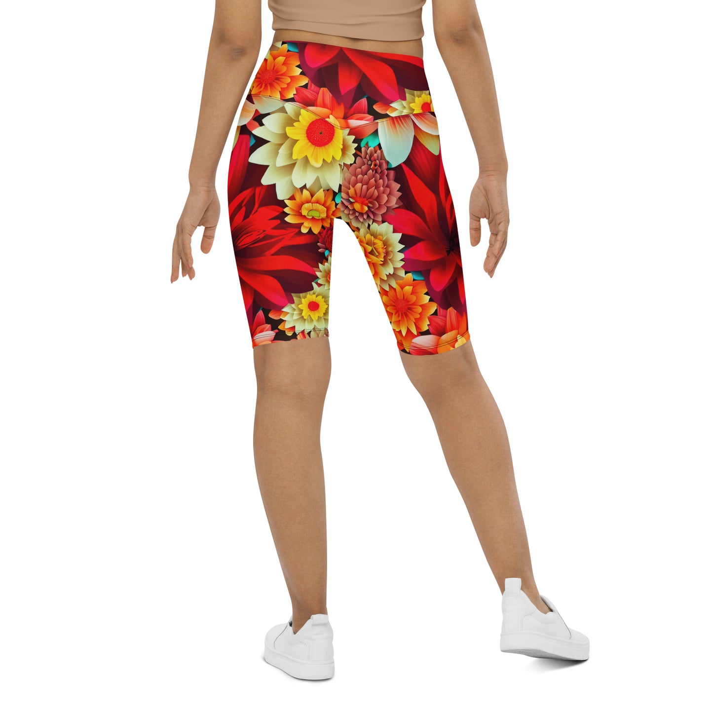 DMV 0419 Floral Biker Shorts