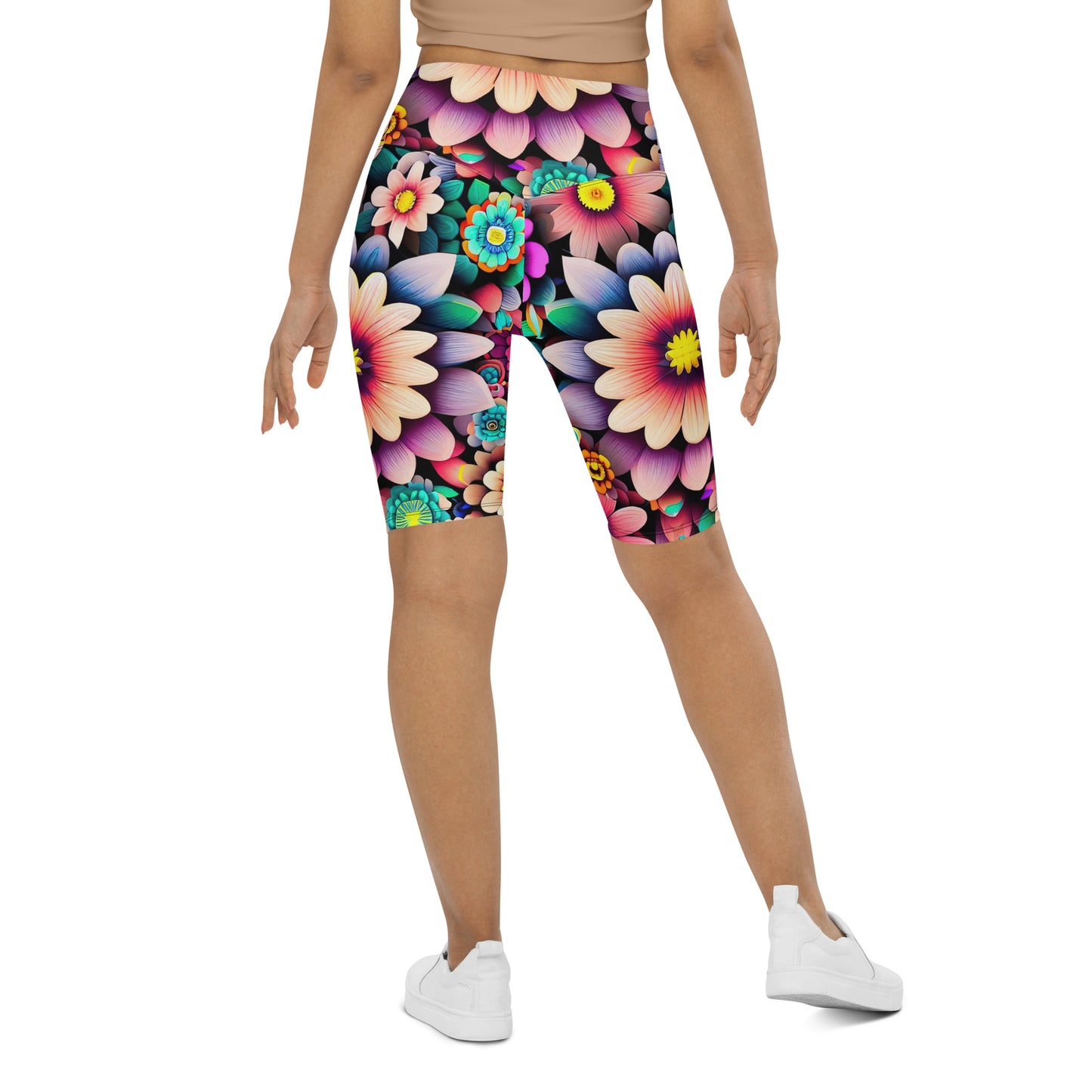 DMV 0515 Floral Biker Shorts