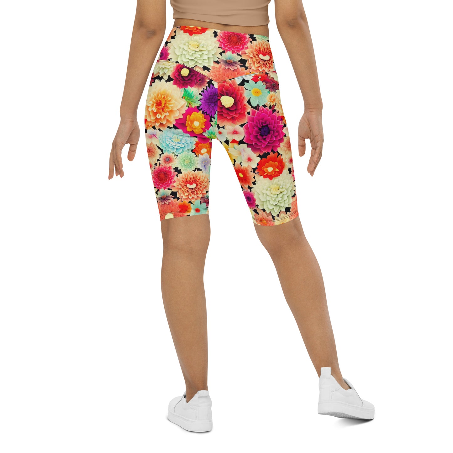 DMV 0424 Floral Biker Shorts