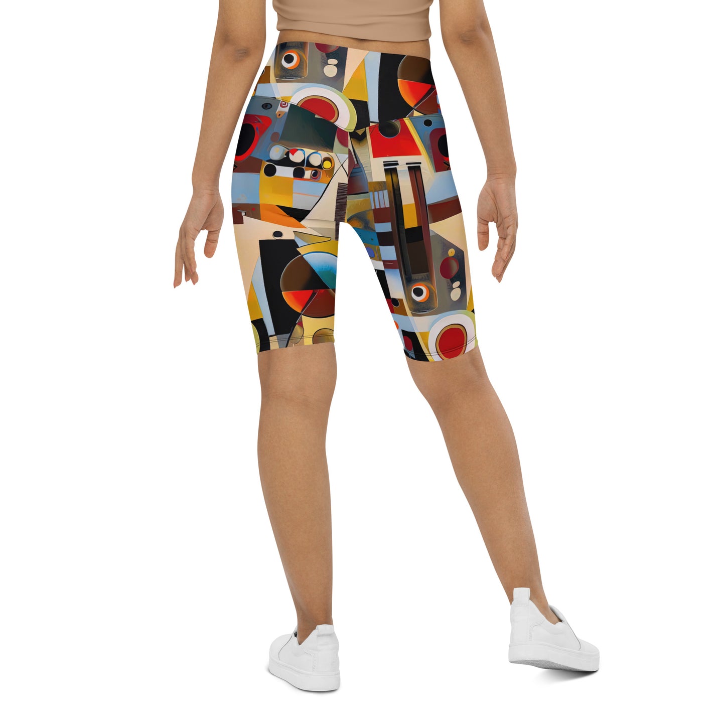 DMV 1721 Retro Art Biker Shorts