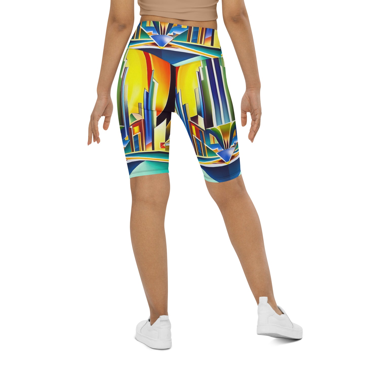 DMV 1030 Retro Art Biker Shorts