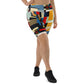 DMV 0023 Abstract Art Biker Shorts