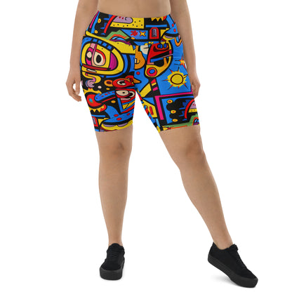 DMV 0235 Psy Art Biker Shorts