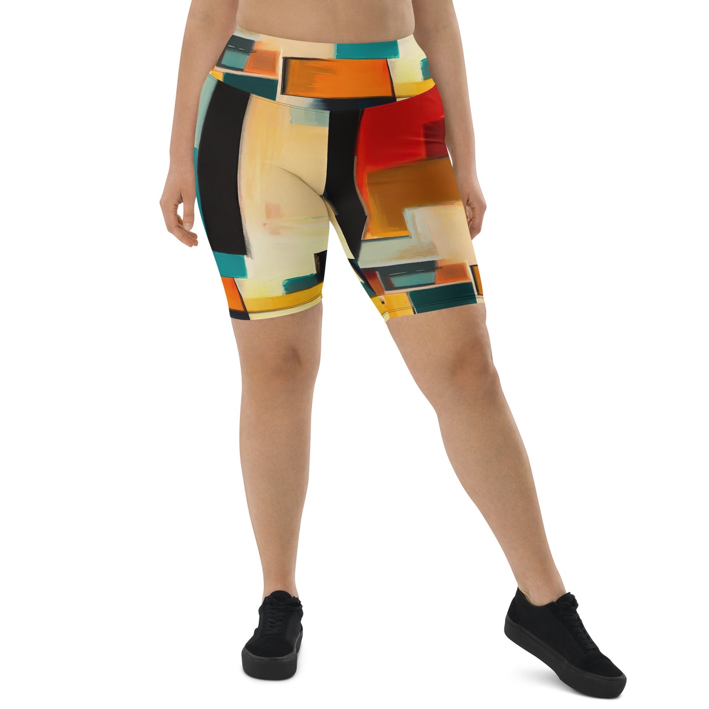 DMV 0282 Abstract Art Biker Shorts