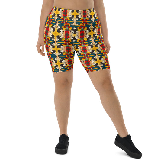 DMV 0281 Vintage Artsy Biker Shorts