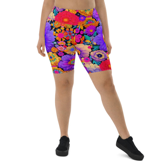 DMV 0220 Floral Biker Shorts