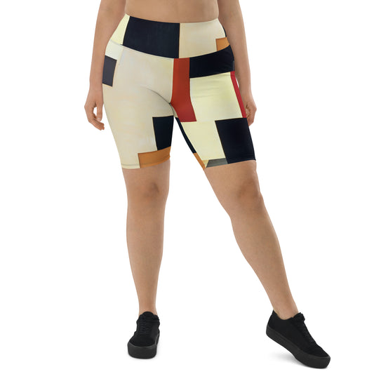 DMV 0212 Abstract Art Biker Shorts