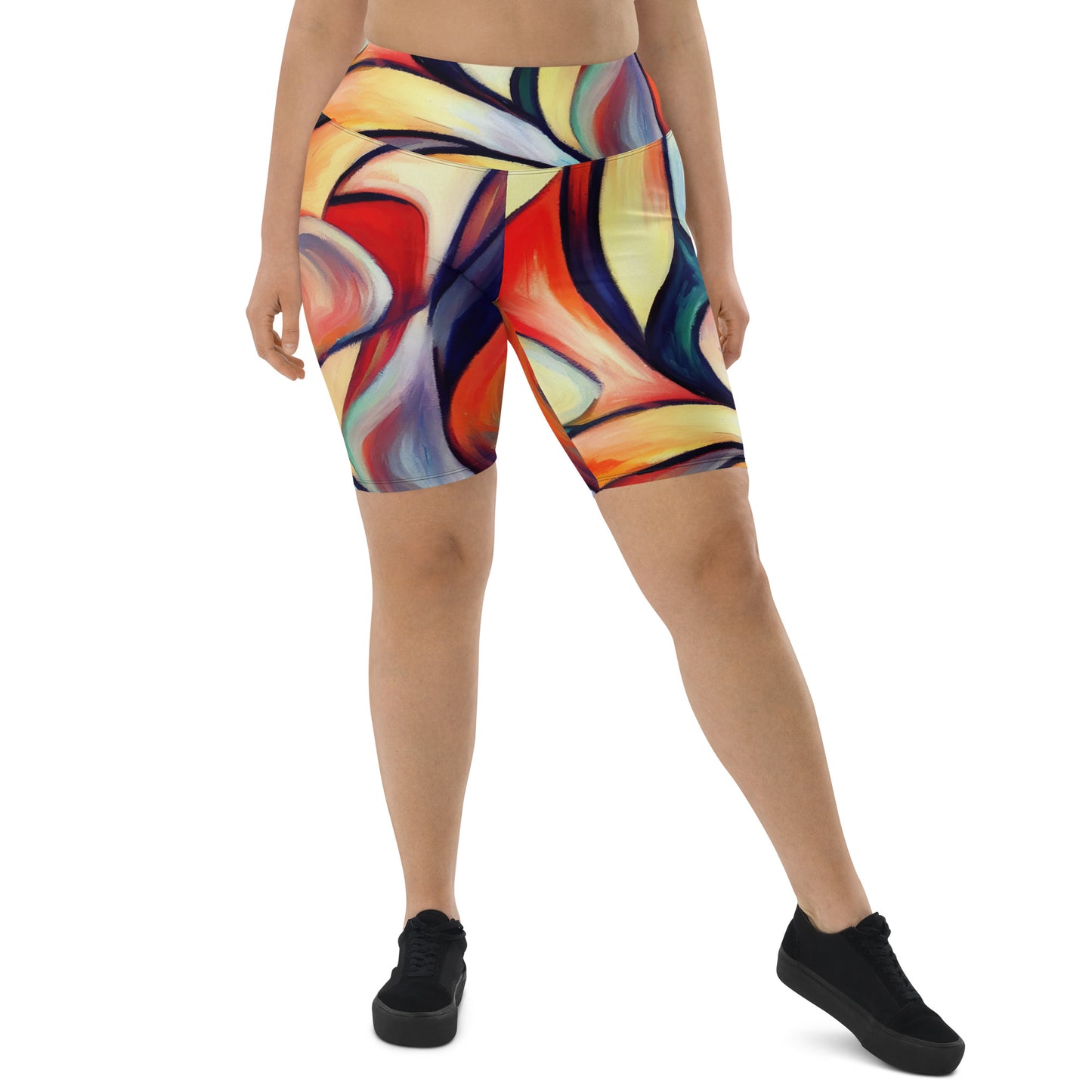 DMV 0277 Abstract Art Biker Shorts