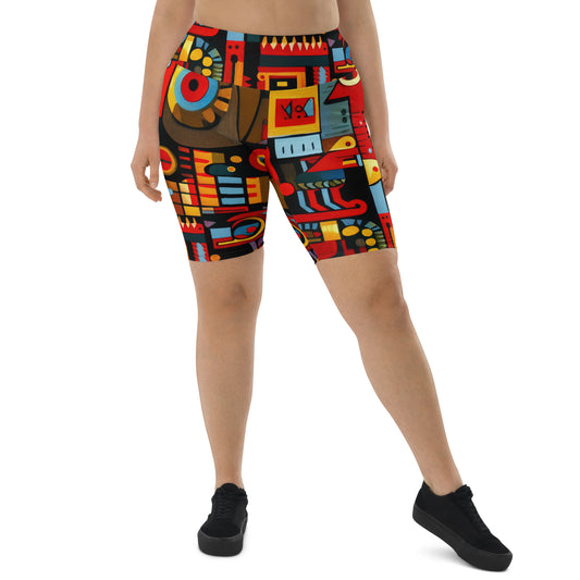 DMV 0233 Psy Art Biker Shorts