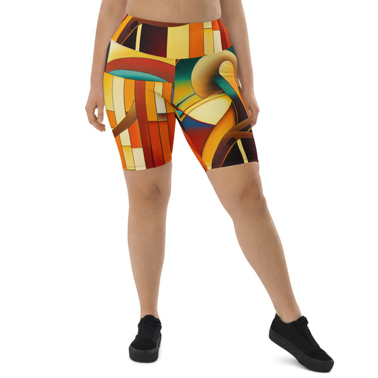 DMV 0048 Retro Art Biker Shorts