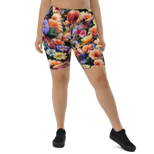 DMV 0043 Floral Biker Shorts
