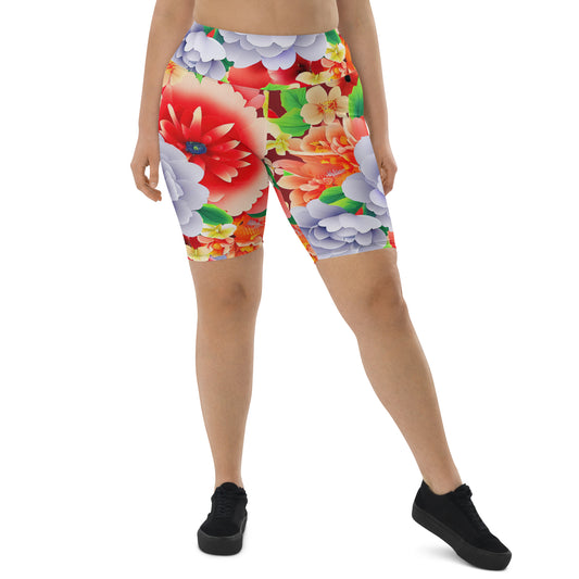 DMV 0035 Floral Biker Shorts