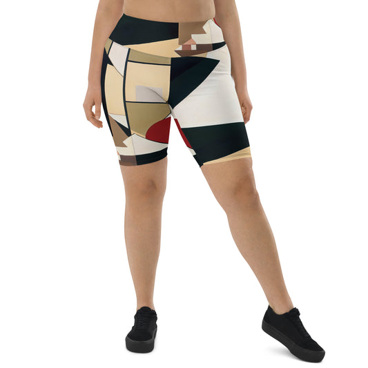 DMV 0216 Abstract Art Biker Shorts