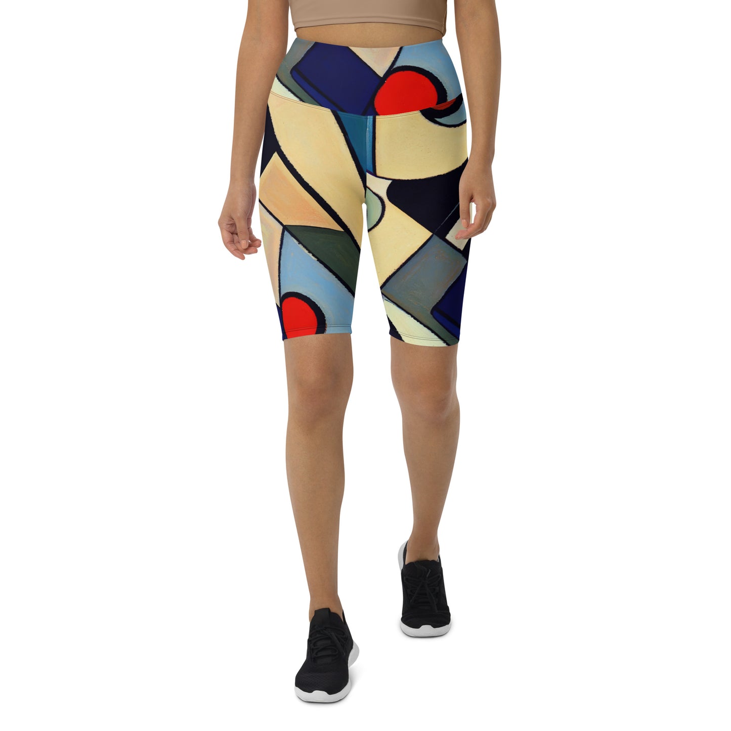 DMV 0234 Abstract Art Biker Shorts