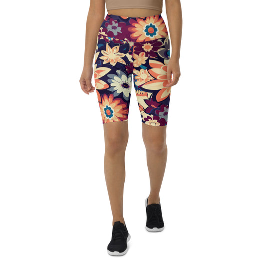 DMV 0253 Floral Biker Shorts