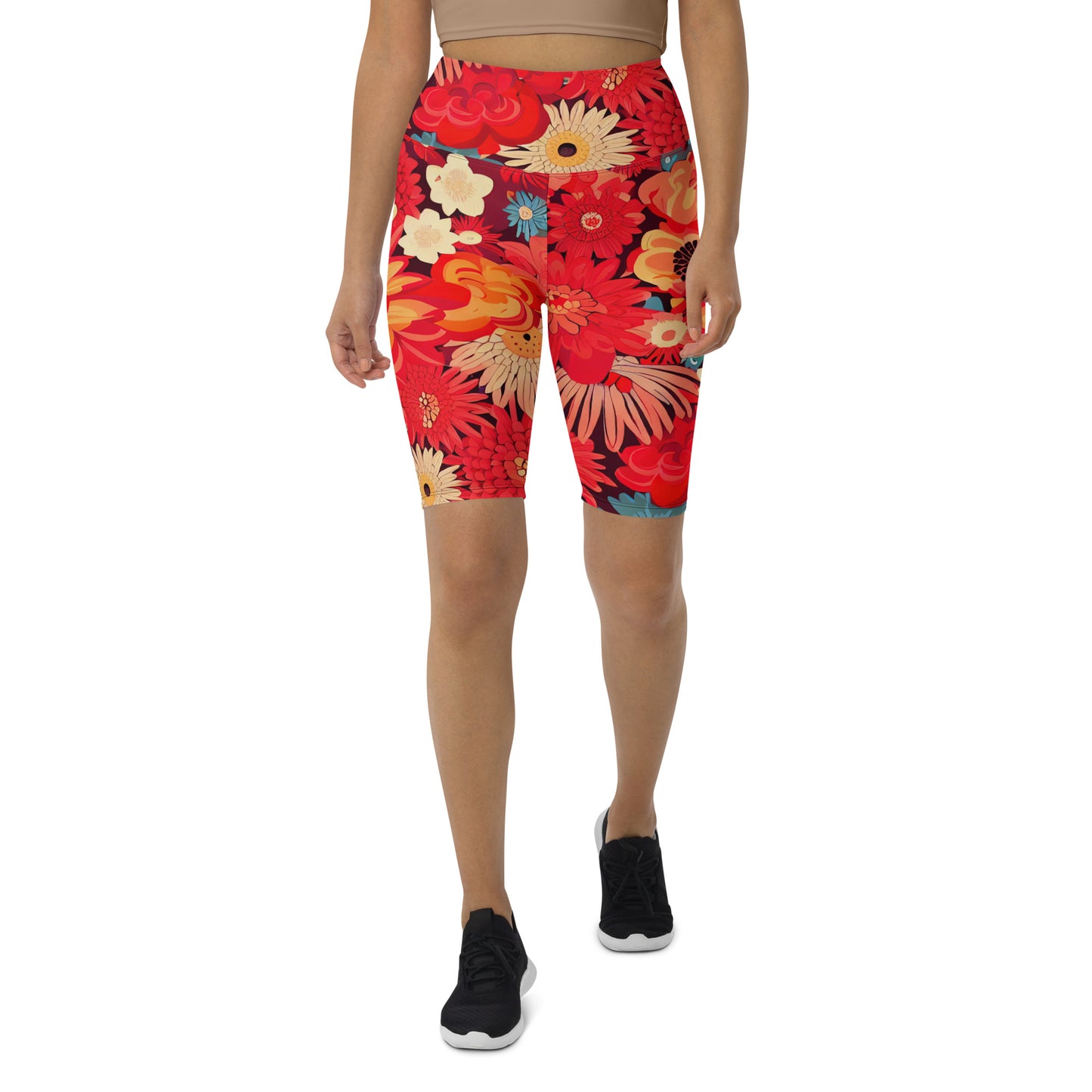 DMV 0105 Floral Biker Shorts