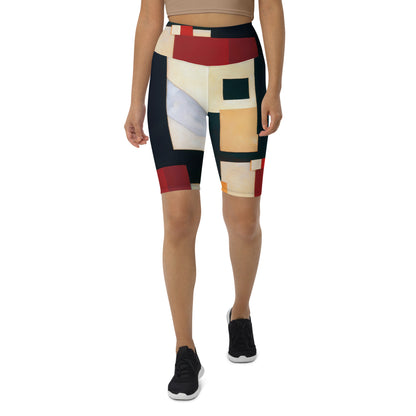 DMV 0223 Abstract Art Biker Shorts