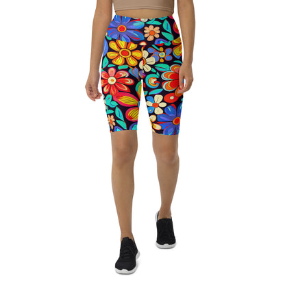 DMV 0257 Floral Biker Shorts