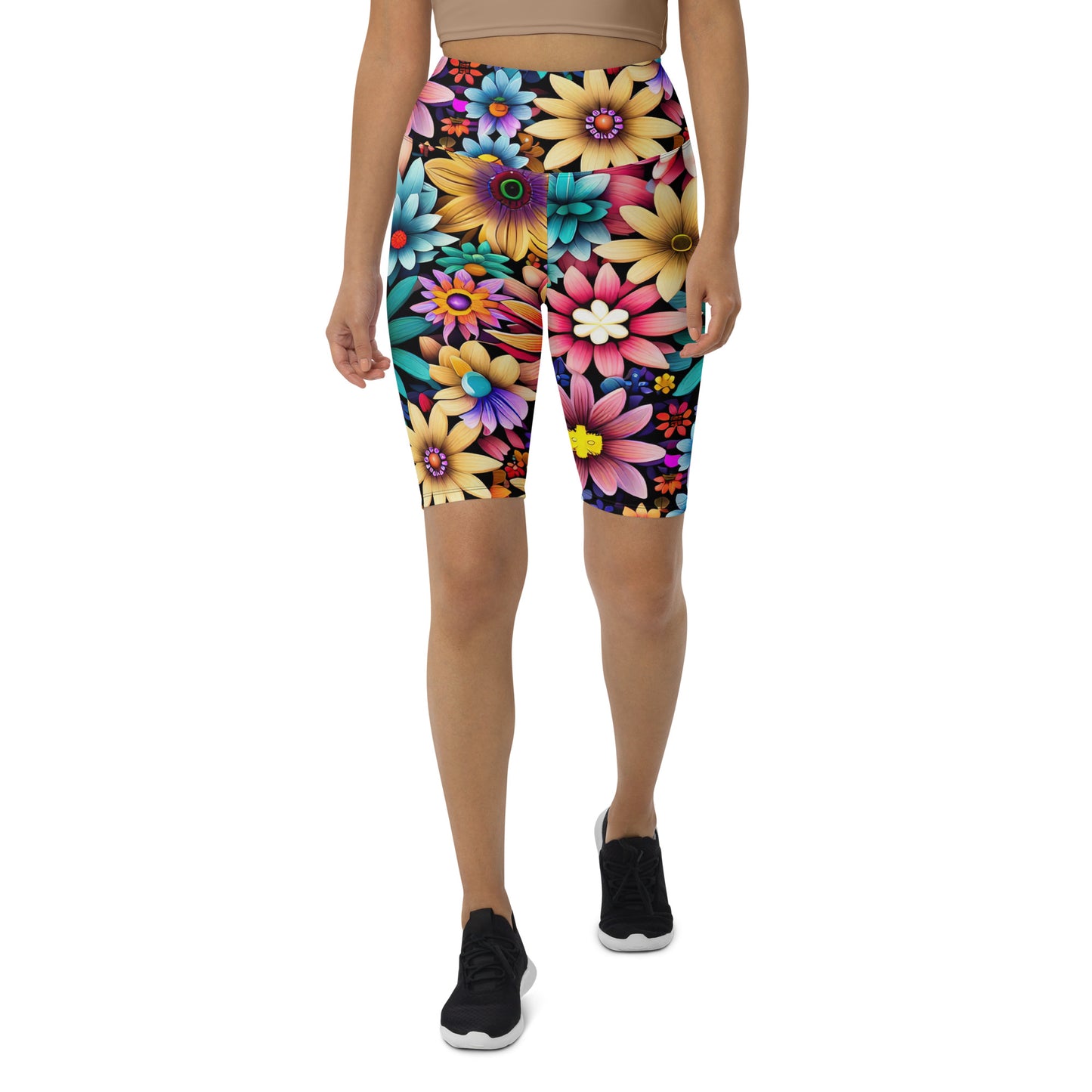 DMV 0265 Floral Biker Shorts