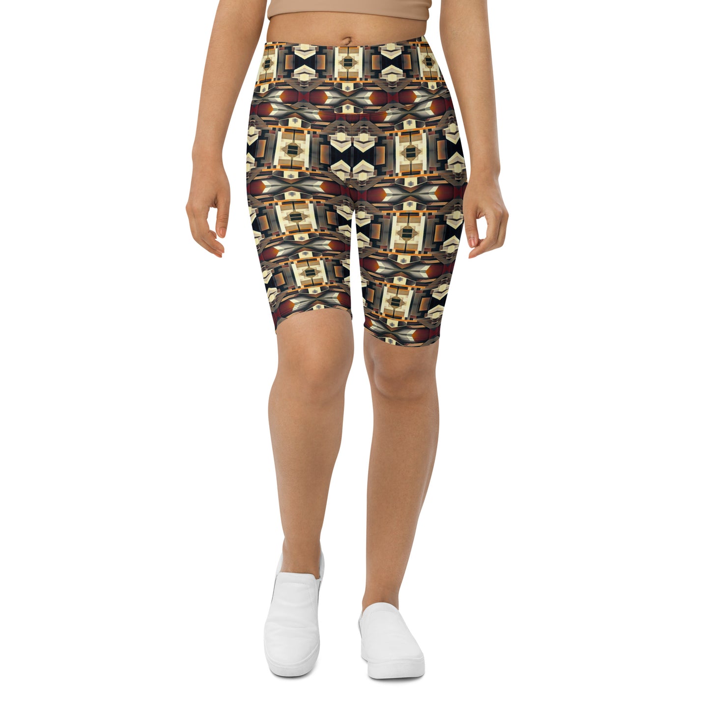 DMV 0247 Geo Boho Biker Shorts