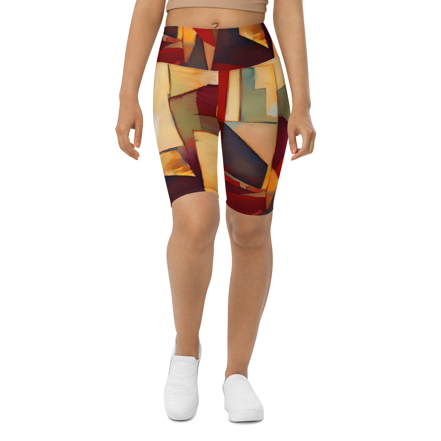 DMV 0251 Abstract Art Biker Shorts