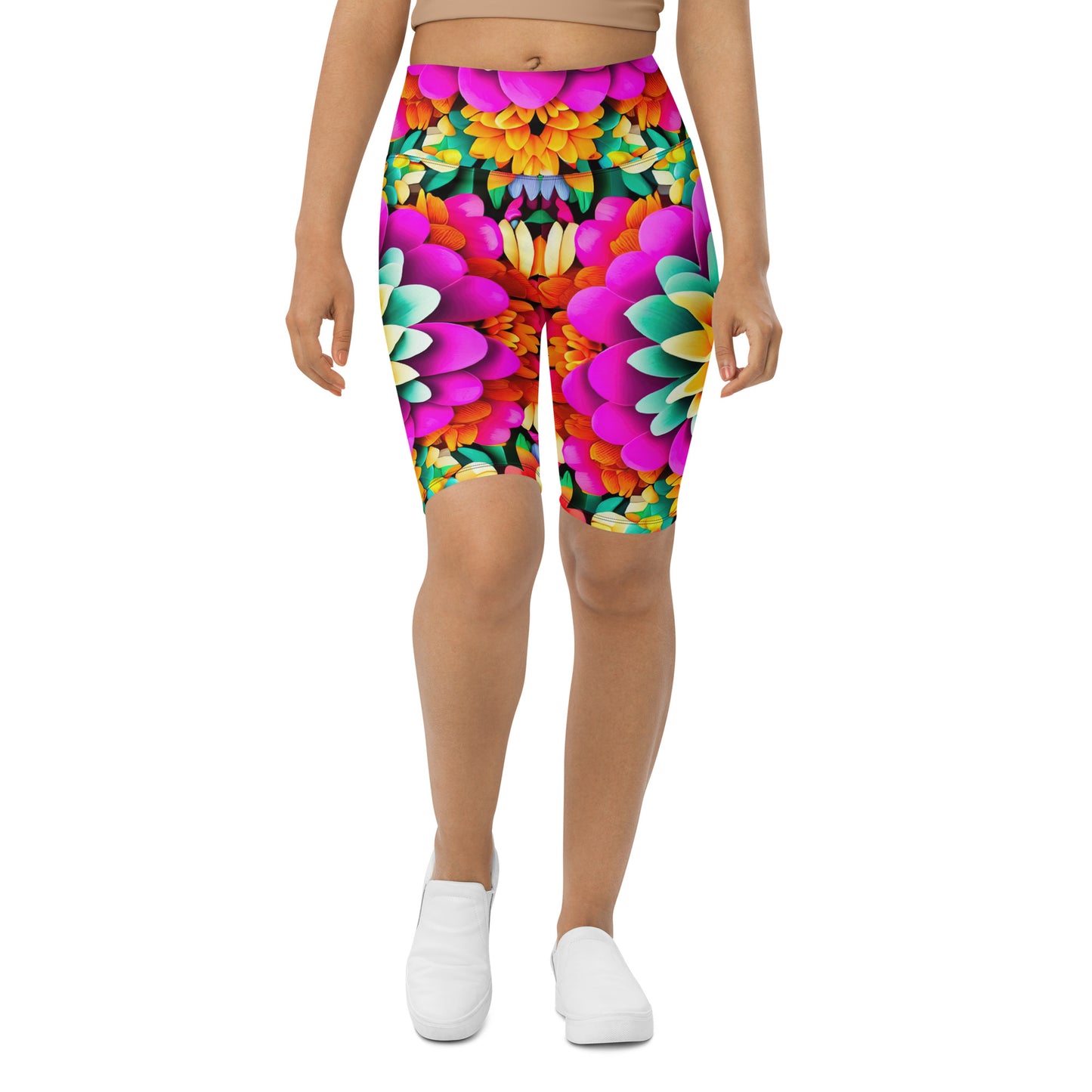 DMV 0250 Floral Biker Shorts