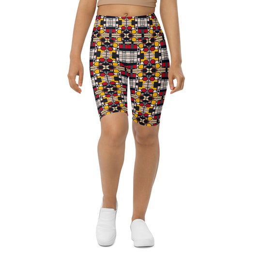 DMV 0142 Geo Boho Biker Shorts