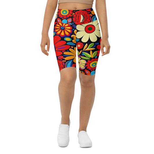 DMV 0178 Floral Biker Shorts