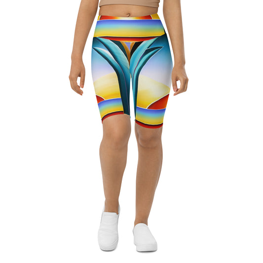 DMV 0262 Retro Art Biker Shorts