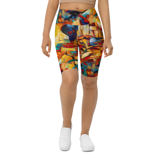 DMV 0416 Abstract Art Biker Shorts