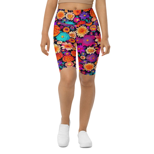 DMV 0192 Floral Biker Shorts