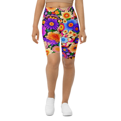 DMV 0309 Floral Biker Shorts